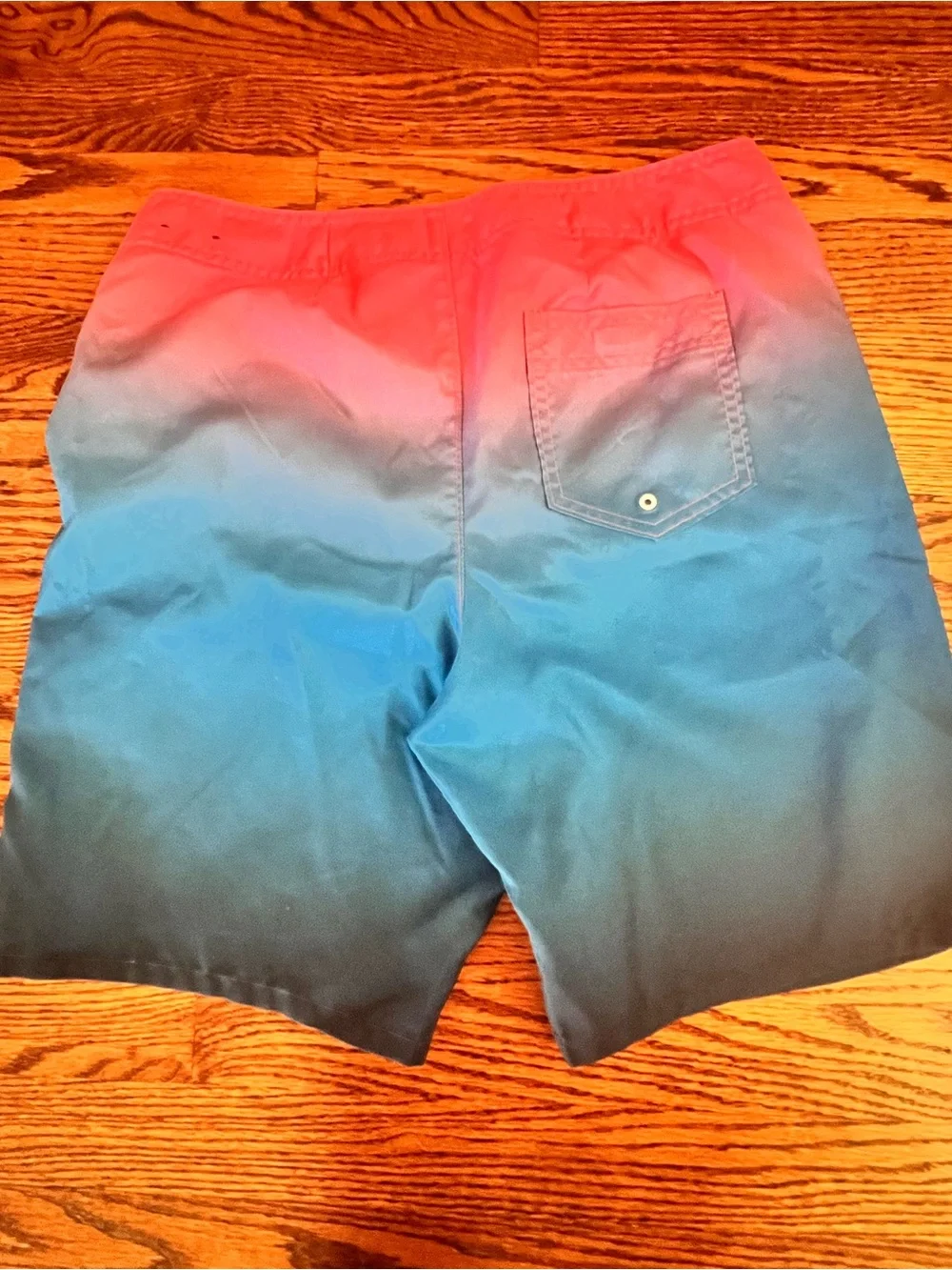 Hollister Men’s Pink-to-Blue Ombre Swim Shorts